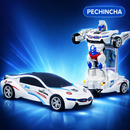 🤖🚗 Carro Robô Transformável com Luzes LED