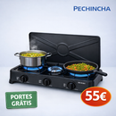 🔥 Fogão a Gás Portátil SOKANY SK-07003 – 3 Bocas | 5,4 kW