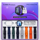 👉 Smartwatch S1000 Pro Max com 7 Pulseiras – Bluetooth e Chamadas