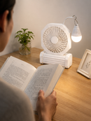 Ventoinha Multifunções Recarregável com Power Bank e Iluminação LED