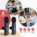 🎤 Kit 2 Microfones Sem Fios K9 para Android e iPhone