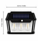 ✨ Luminária Solar LED Exterior – 3 Lâmpadas Vintage