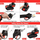 Tesoura de Poda Elétrica com Duas Baterias 24 V