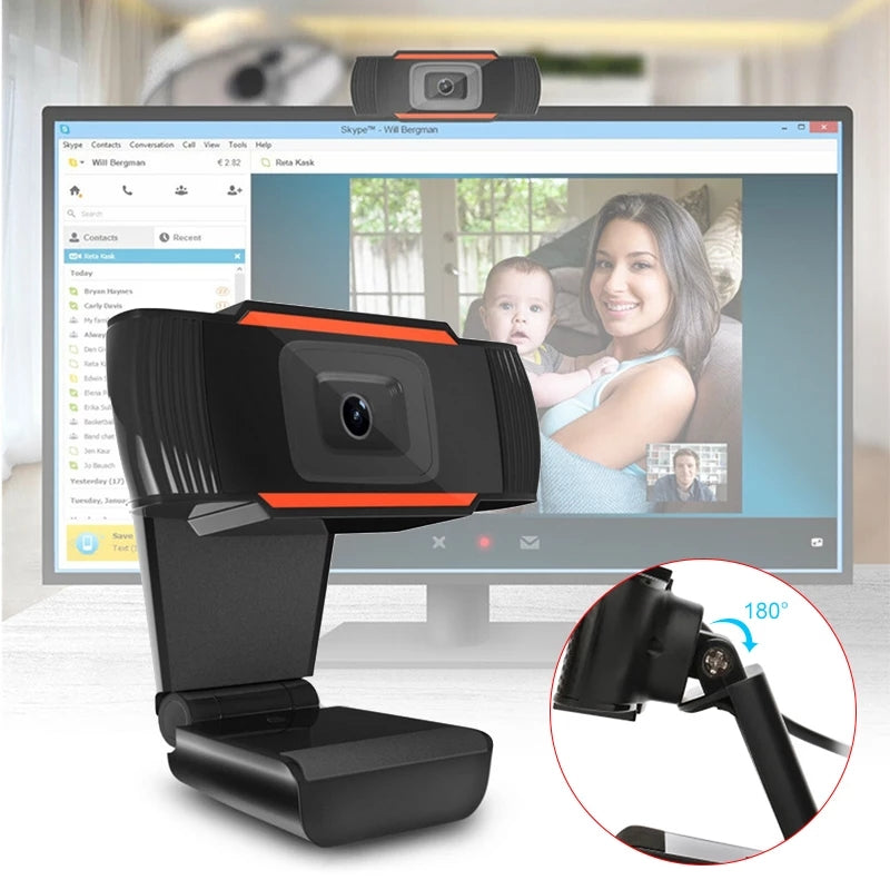 Webcam com microfone incorporado